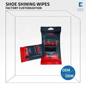 OEM Shoe Wipes Micro Dots Texture Stain Removal Antibacterial & Quick Clean