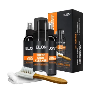 Orange and Green Plant Shoe Cleaning Kit Alcohol Free Eco Friendly Sneaker Cleaner with Deodorizer and Brush for Travel Use