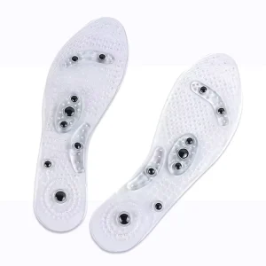PVC Magnet Foot Massage Deodorant Insole Breathable Foot Health Transparent Insole