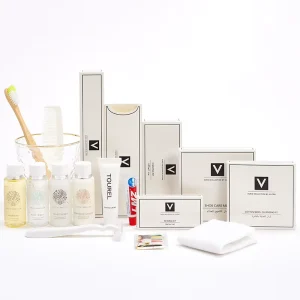 Personalized Custom Eco Friendly Biodegradable 5 Star Hotel Guest Disposable Toiletries Amenities Set