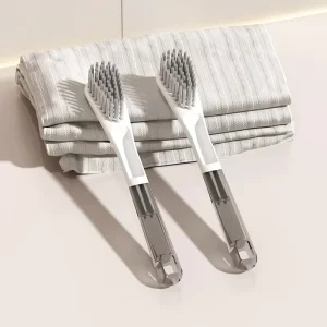 Plastic Fiber Soft-Bristled Long Handle Shoe Seam and Crevice Cleaning Brush