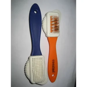 Plastic Handle Long Suede Shoe Cleaning Brush with PP and Brass Hair
