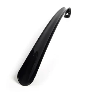 Plastic Long Handled Shoe Horn With Curved Handle and Hang up Strap