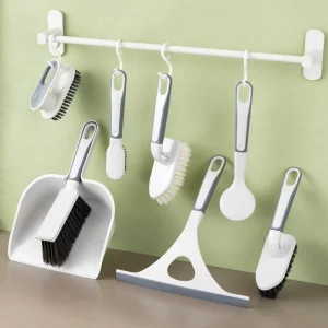 Plastic Manual Cleaning Brush Set for Dishwashing Sweeping Bed Small Broom Dustpan Board Shoe Window Cleaning