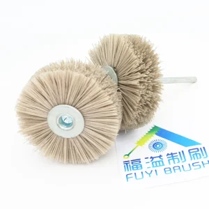 Polishing Dusting Aluminum Oxide Casting Wheel Brush With 2 In Diameter 1 Bristle Length For Industrial Use