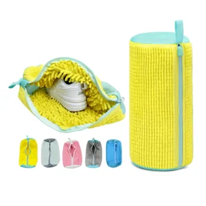 Polyester Chenille Microfiber Brush Built in Sneaker Shoe Washing Machine Bag Large Capacity Reusable Space Saving Washable