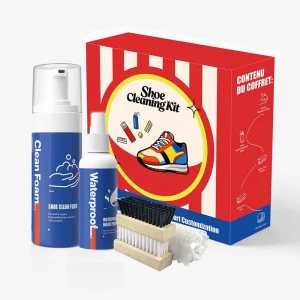 Portable 5 Pcs Shoe Cleaning Kit Mini Brush Cleaner Towel for Travel Hiking Shoes Compact Footwear Care Set On the Go