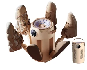 Portable 6 Arm Boot Dryer with Digital Touch Screen Deodorizing & Fragrance Retention Function for Home and Travel