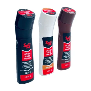 Portable 75ml Liquid White Black Grey Shoe Polish for Leather Shoes Cleaning