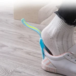 Portable Cute 17cm Long Plastic Wide Shoe Horn Flexible for Kids
