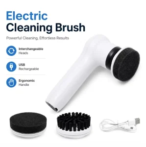 Portable Deep Cleaning Electric Cleaning Brush Multiple Brush Heads Compact Kitchen Daily Cleaning