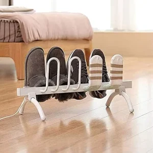 Portable Electric Shoe Dryer Warmer Free Standing Dehumidifier for 8 Shoes Boots Quick Drying Rack Ideal for Home Use