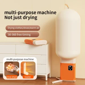 Portable Electric Travel Dryer 3 in 1 Clothes Shoes Warmer 180W Foldable Compact Anti Dry Burning for Home Dormitory Camping