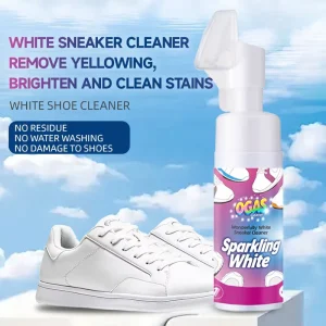 Portable No Rinse Shoe Cleaner Foam Whitener Quick Water Free Decontamination and Yellowing Remedy for Sneakers