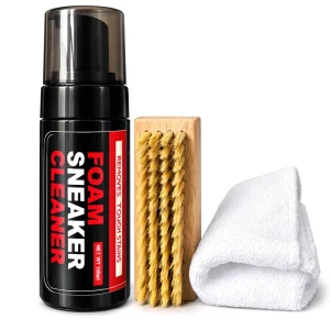 Portable Private Label Eco Friendly 50mL Quick Cleaning Care White Shoe Cleaning Kit with Zipper Bag for Sneaker