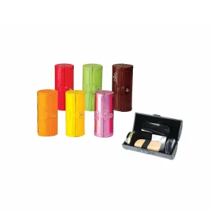Portable Shoe Care Set Shine Kit Polish Set Brush Horn Towel in Pu Leather case Promotion with logo on Gift with Good Quality