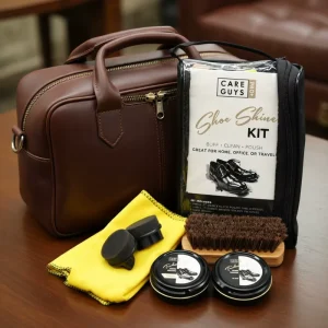 Portable Shoe Shine Kit Complete Leather Shoe Care and Polishing Kit with All Essential Tools for Shoes and Boots