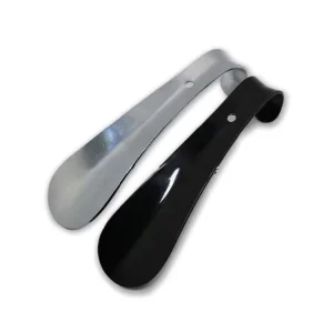 Portable Short 15CM Handle Stainless Steel Metal Real Horn Shoe Horns