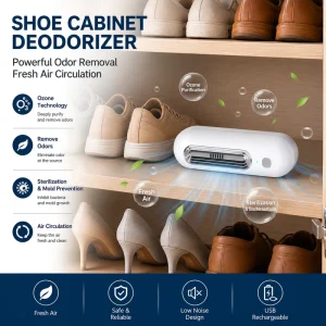 Portable Small Ozone Machine with Deodorant for Home Car Shoe Cabinet & Hunting Bag Roll On Shoe Deodorizing Solution