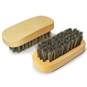 Portable Small Size Pig Hair Bristle Wooden Shoe Polish Brush
