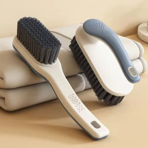 Portable Toilet Shoe Cleaning Brush with Nylon Soft Bristles Non Shedding Plastic Handle for Multi Functional Use Shoes Clothes