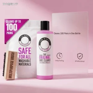 Portable Travel Pack Remove Dirt Private Label Sneaker Cleaner Wooden Handle Shoes Cleaning Kit