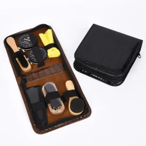 Portable Travel Shoe Polish Set Leather Shoes Care Shoe Polishing Bag Household Shoe Polish Shoe Brush Care Decontamination