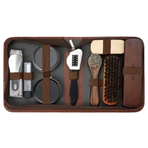 Portable Unisex Custom Leather Shoes Cleaning Brush Kit Travel Set Dongguan