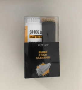 Potable Pump Shoe Cleaner With Brush Plus Black Microfitable Cloth in Plastic Box