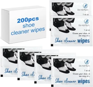 Pre Moistened Travel Quick Clean Use on Leather Rubber Sneaker Boots Shoes Wet Wipe Cleaner