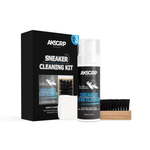 Premium 3 in 1 150ml Alcohol Free Eco Friendly Coconut Oil Based Formula Foam Sneaker Cleaner Set Ready Use Brush Towel