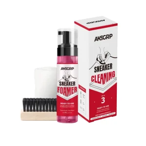 Premium 3 in 1 Eco Friendly Alcohol Free Foam Sneaker Cleaner Set 8oz Shoe Foam Cleaner Kit with Brush and Towel