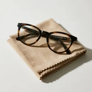 Premium Beige Suede Microfiber Glasses Cloth Custom Printed Logo Sunglasses Eyeglasses Care Products for Cleaning