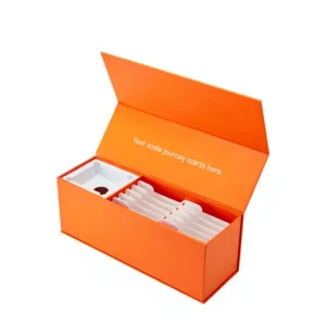 Premium Custom Logo Paper Orthodontic Dental Aligners Magnetic Closure Box Packaging Cajas Kit Alineadores for Dental Lab