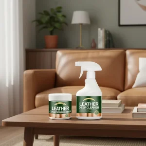 Premium Leather Care Kit Cleaner and Conditioner Set for Furniture Car Interiors Clothing Shoes Boots Bags Maintenance Products