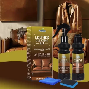Premium Leather Care Kit Cleaner and Conditioner Set for Furniture Car Interiors Clothing Shoes Boots Bags Maintenance Products