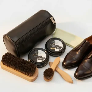 Premium Shoe Care Kit Leather Shoe Polish Cleaning Conditioning Set Include Shoe Wax Black Neutral and Horse Hair Brush