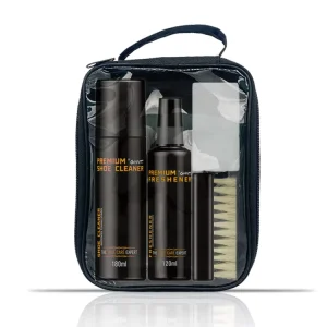 Premium Shoe Care Kit with Leather Conditioner & Stain Remover Quick Whitening Neutral Formula for All Shoes