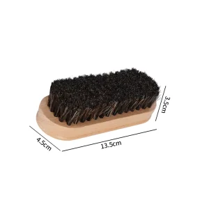 Premium Sneaker Shoes Wood Brush with Long Grip Handle Portable Hanging Loop for Leather Suede Shoes Cleaning Brush