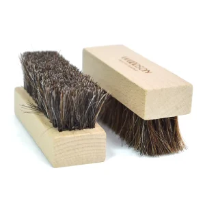 Premium Wood Brush Sneaker Shoes Mini Wooden Shoe Brush Horse Hair Bristle Polishing Shoe Cleaning Brush