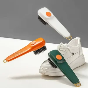 Press Type Automatic Liquid Adding Shoe Brush Soft Bristle Household Cleaning Brush
