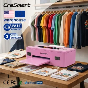 Print on Demand Clothing T Shirts Hats Textiles Garment Clothes Automatic Printing Machine A3 Pink DTF Printer