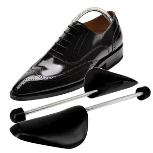 Professional Adjustable Plastic Metal Shoe Trees for Men Heavy Duty Shoe Shaper Permanent Shape Maintainer for Leather Dress