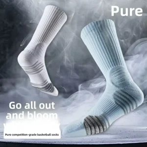 Professional Basketball Socks Knitted Towel Backed Design High Top Anti Slip Sweat Absorbent ODM Supply for Running Training