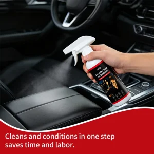 Professional Car Interior Leather Cleaner Conditioner Spray Deep Decontamination Moisturizer Restore Gloss Softness Anti UV Anti
