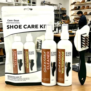 Professional Grade Suede Shoe Care Kit for Boots Nubuck Cleaner Spray & Brush
