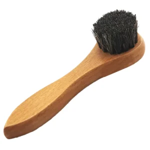 Professional Horsehair Leather Shoe Polish Shoe Brush Soft Bristle Wooden Cleaning Brushes Non-Damaging Horse Cleaning Brush