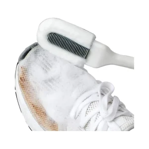 Professional Multifunctional Shoe Cleaning Brush Long Handle Hangable Soft Bristles White Scrubber