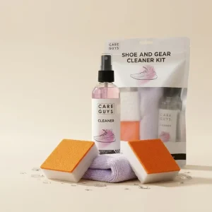Professional Shoe Cleaning Kit Multifunctional Cleaner 2pc Sponges with Cloth for Sneakers Stain Remover Neutral Formula