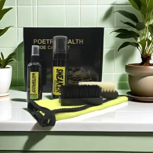 Professional Shoe Cleaning Kit with Soft Bristle Brush, Microfiber Cloth, and Premium Shoe Polish for All Types of Footwear